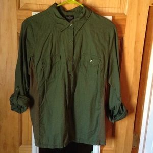Dark green button up.