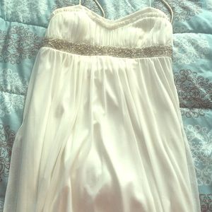 White sparkly dress w/ straps ✨