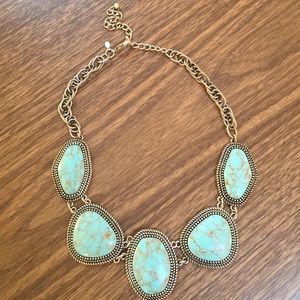 Premier silver turquoise reversible necklace