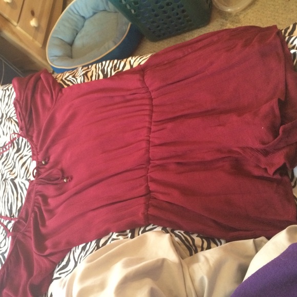 Cute red romper with cold shoulder cut outs