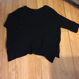 American Eagle black oversized flare sweater