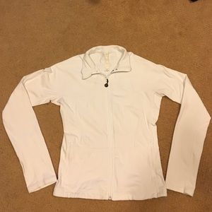 Lululemon zip-down jacket, white, size 8
