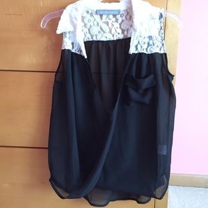 sheer black top