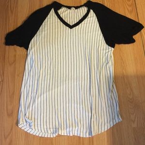 John Galt Brandy Melville black & white stripes
