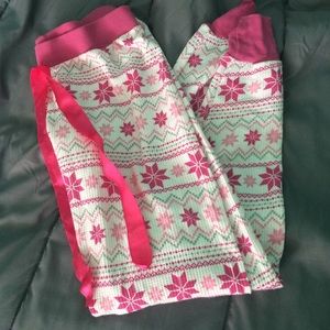 pink patterned pajama pants