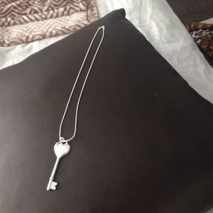 New sterling silver necklace with key charm