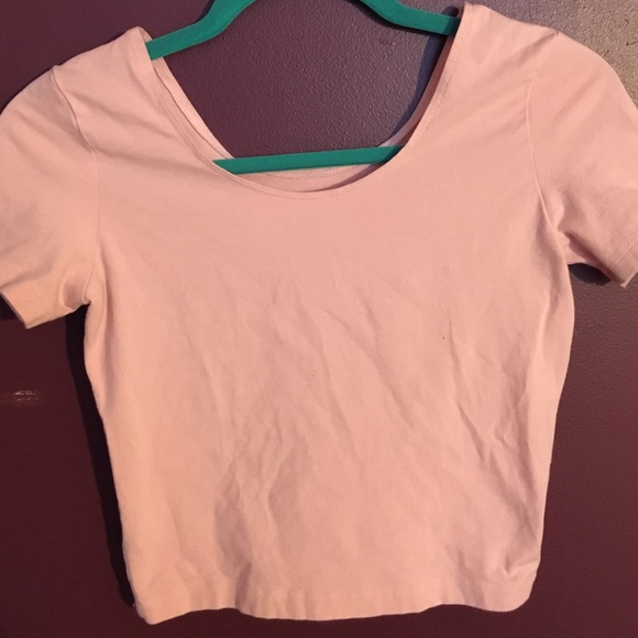 Baby pink American Apparel crop top