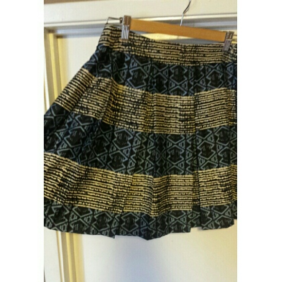 Maison Jules Printed Pleated Skirt