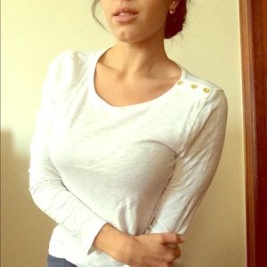 J Crew white long sleeve