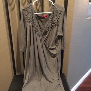 Grey wrap front Merona dress