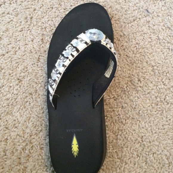 Volatile Zebra print sandals with gems