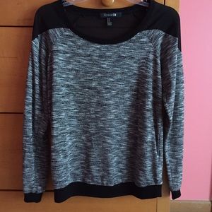 sweater with sheer shoulder