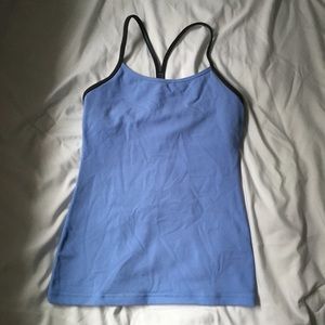 Blue Lululemon Y-Flow Tank