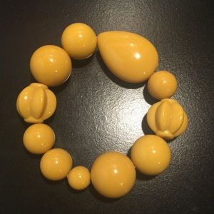 Mustard Yellow Beaded Bracelet