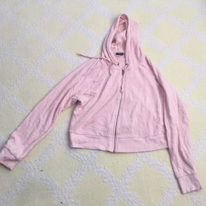 Torrid size 1X light pink crop hoodie