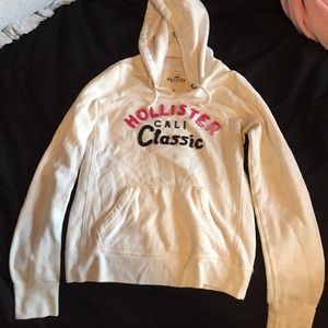 Hollister white hoodie