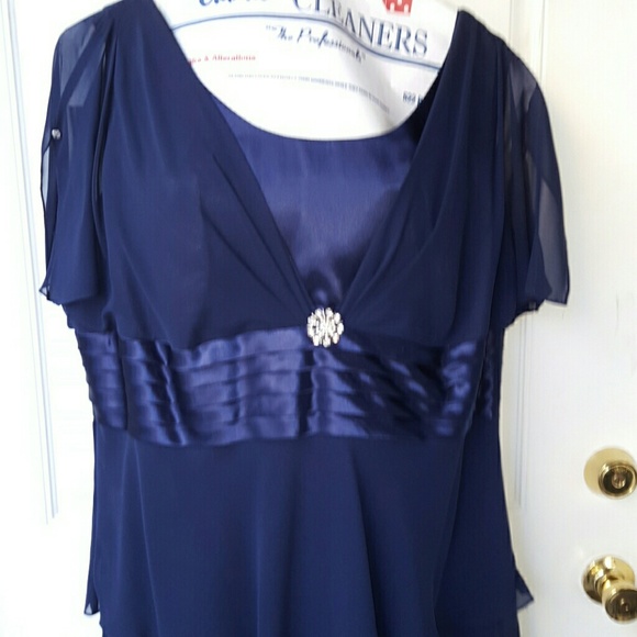 Navy blue tier dress