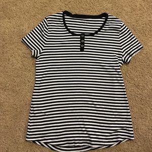 Black and white striped shirt
