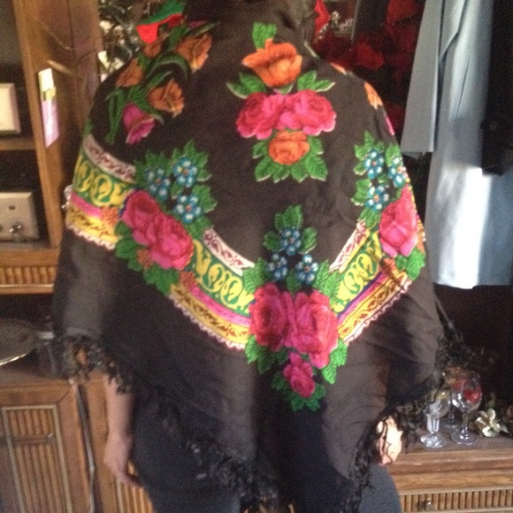 Vintage Middle Eastern Scarf/ Shawl/ Wrap - Picture 2 of 4