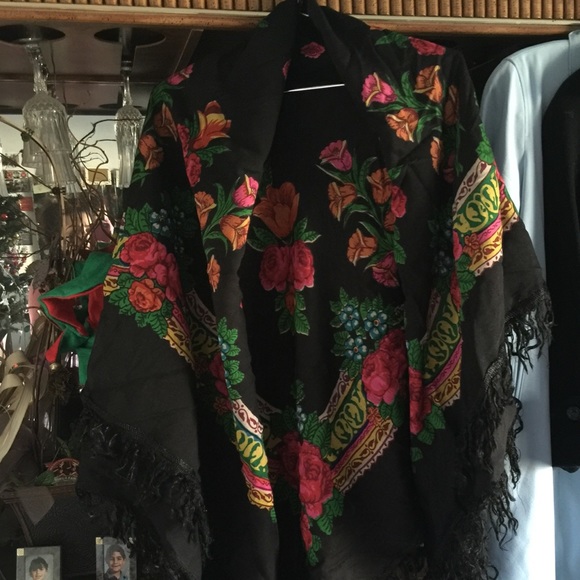 Vintage Middle Eastern Scarf/ Shawl/ Wrap - Picture 4 of 4