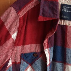 plaid button up