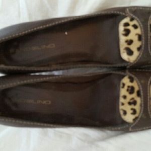 Bandalino Comfort Heels Size 8 Brown/faux leopard