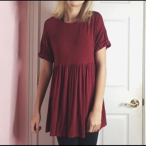 Berry Babydoll Dress