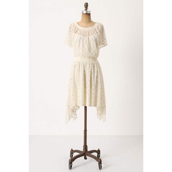 EUC Anthropologie Dot-Gleam Dress by Leifnotes