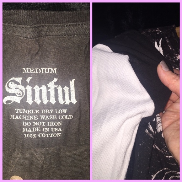 SOLD Sinful shirt with attached thermal - Picture 4 of 4