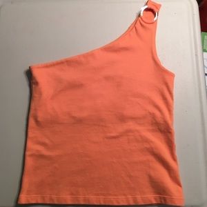 Light orange one shoulder top