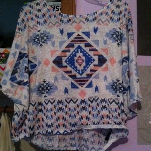poncho like Aztec top