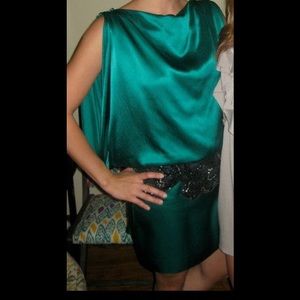 Antik Batik emerald green cocktail dress size M