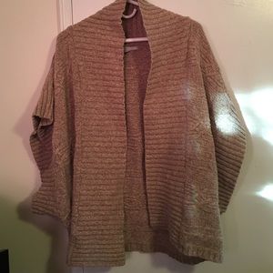 Tan and white sweater