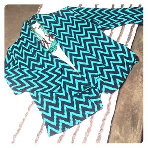 Zigzag stripe chevron blazer