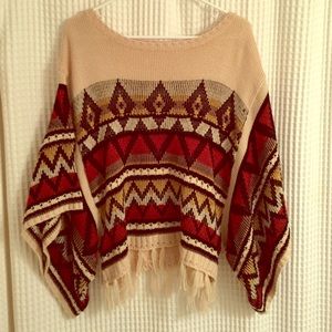 Knitted poncho