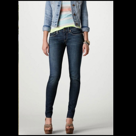 Dark blue skinny stretch jeans