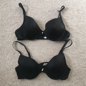 2 Pair Black Aerie Bras
