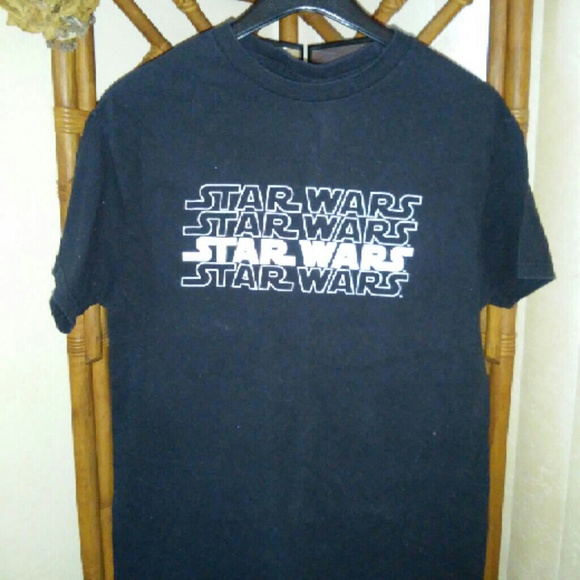 Black white Star Wars T- shirt medium Lucas Film