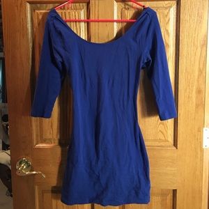 Blue BodyCon Dress w/ Twist detail on back