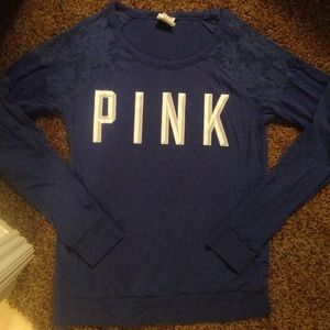 Cute Victoria's Secret pink royal blue top