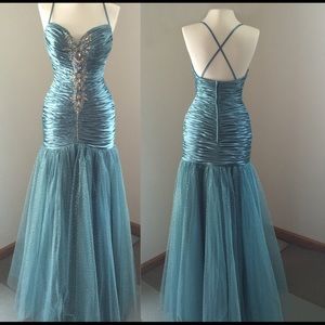 Frozen Elsa Pastel Teal Prom Formal Dress Bling 💎