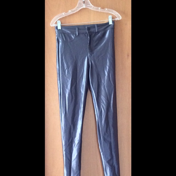 Silver high waisted pants