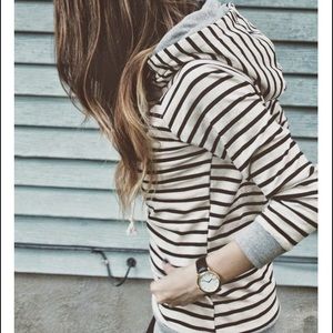 J Crew•Striped Hoodie