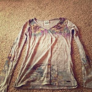 Miss Me tissue weight long sleeve Top