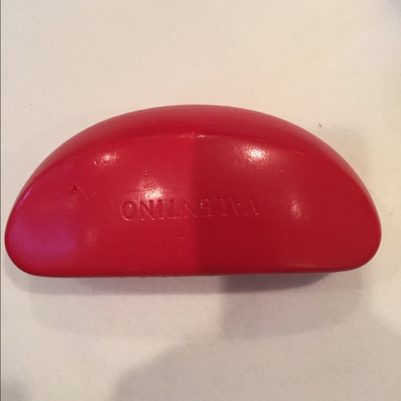 Valentino Red leather sunglasses case