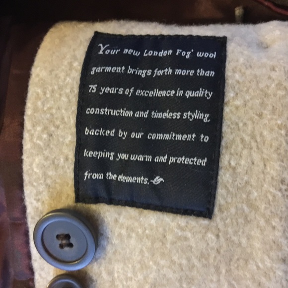 London Fog Brown Wool Coat - Picture 2 of 3