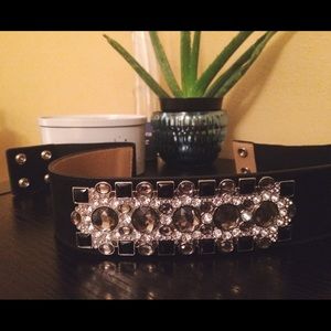 Waist Cinching Belt w Rhinestone Detail