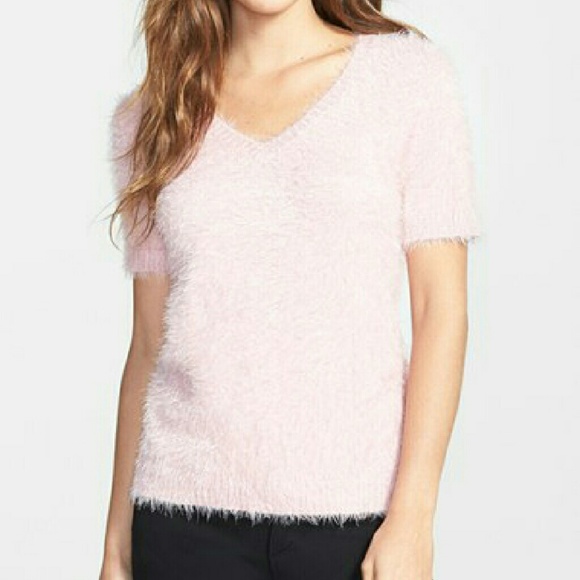 Chaus eyelash yarn sweater