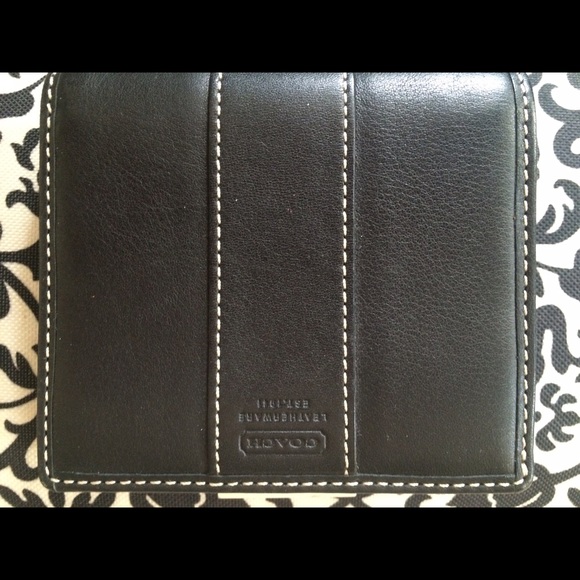 Classic Black Leather Coach Wallet