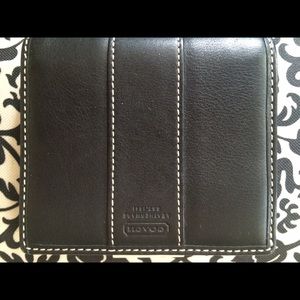 Classic Black Leather Coach Wallet